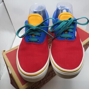 Vans Kids Era Primary Block Lapis Blue Colorblock Canvas Skate Bold Shoes US 7